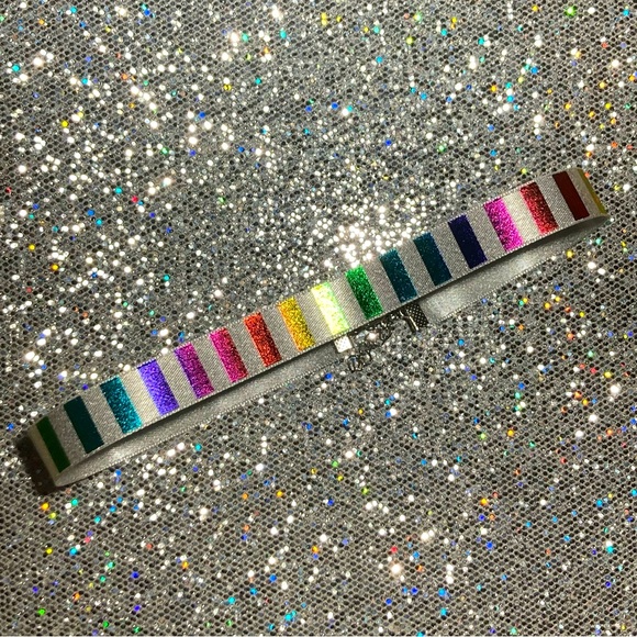 Gay Pride Rainbow Choker Necklace Holographic LGBTQ Jewelry Y2K Kawaii Lolita - Picture 15 of 16